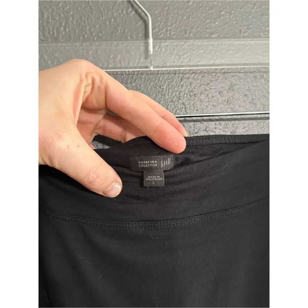 J. Jill Weaver Collection Black A-Line Skirt Size L